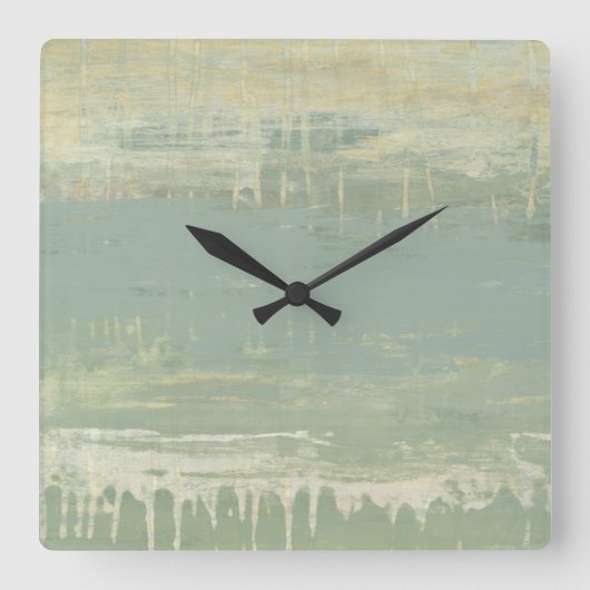 Mute Horizon Quadratische Wanduhr (Vorderseite)