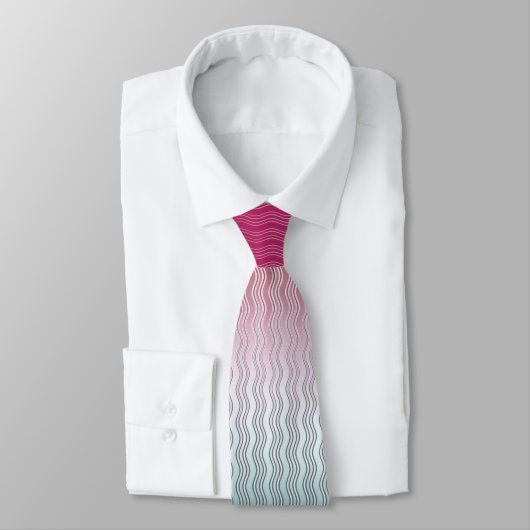 Mute Magenta Silver Aquamarin Krawatte (Gebunden)