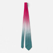 Mute Magenta Silver Aquamarin Krawatte (Rückseite)