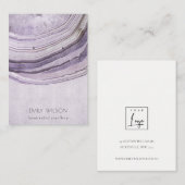 Mute Mauve Agate Earthy Necklace Earring Display Visitenkarte (Vorne/Hinten)