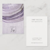 Mute Mauve Agate Earthy Necklace Earring Display Visitenkarte (Vorne/Hinten)