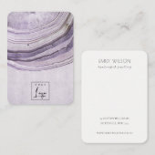 Mute Mauve Lilac Agate Earthy Earring Display Visitenkarte (Vorne/Hinten)