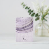 Mute Mauve Lilac Agate Earthy Necklace Display Visitenkarte (Stehend Vorderseite)