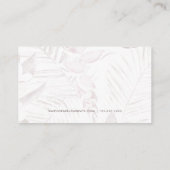 Mute Mauve Palm Print Loyalty Card Treuekarte (Rückseite)