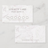 Mute Mauve Palm Print Loyalty Card Treuekarte (Vorne/Hinten)