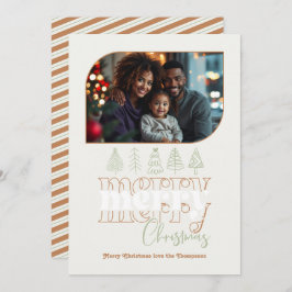 Mute Minimalistisch Retro Doodle Weihnachtsfeierta Feiertagskarte