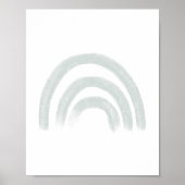 Mute Pastel Blue Rainbow Poster (Vorne)