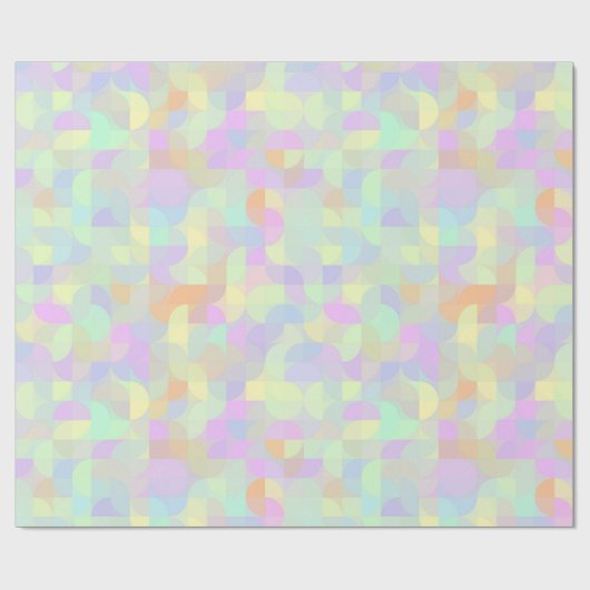 Mute Pastel Boho Mod Geometric Abstrakt Geschenkpapier (Flach)