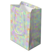 Mute Pastel Boho Mod Geometric Abstrakt Mittlere Geschenktüte (Rückseite Schrägansicht)