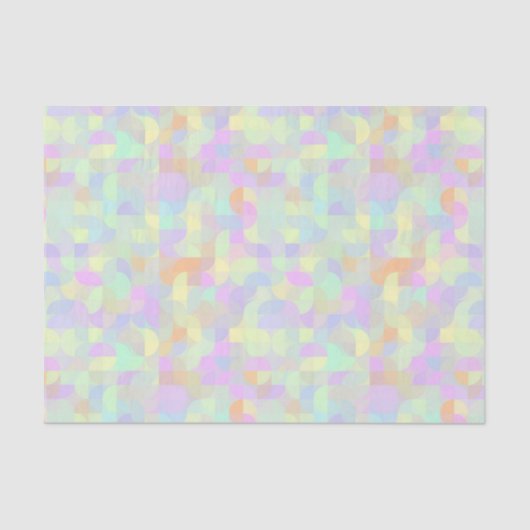Mute Pastel Boho Mod Geometric Abstrakt Seidenpapier (Vorderseite)