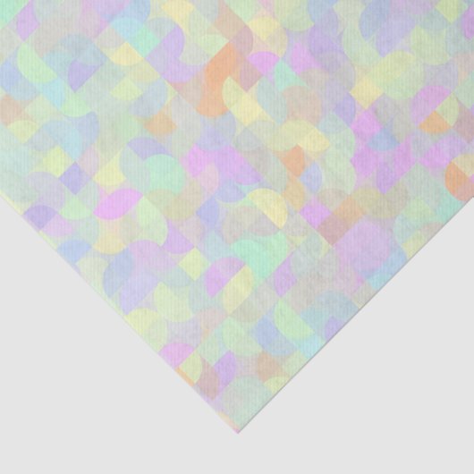 Mute Pastel Boho Mod Geometric Abstrakt Seidenpapier (Ausschnitt)