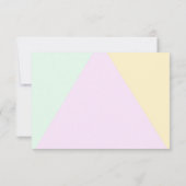 Mute Pastel Geometric Wedding Dankeskarte (Rückseite)