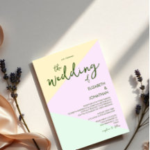 Mute Pastel Geometric Wedding