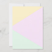 Mute Pastel Geometric Wedding Einladung (Rückseite)