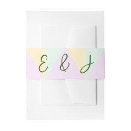 Mute Pastel Geometric Wedding Einladungsbanderole