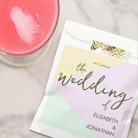 Mute Pastel Geometric Wedding Geschenktütchen