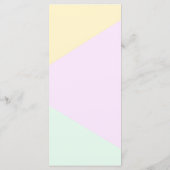 Mute Pastel Geometric Wedding Menükarte (Rückseite)