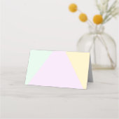 Mute Pastel Geometric Wedding Platzkarte (Rückseite)