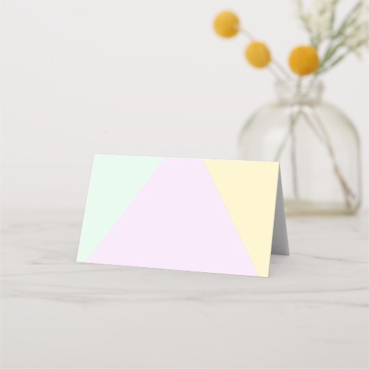 Mute Pastel Geometric Wedding Platzkarte (Rückseite)