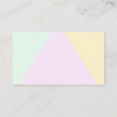 Mute Pastel Geometric Wedding Platzkarte (Rückseite)