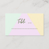 Mute Pastel Geometric Wedding Platzkarte (Vorderseite)