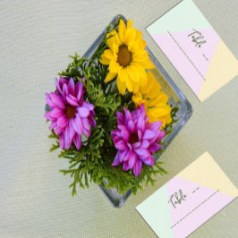 Mute Pastel Geometric Wedding Platzkarte