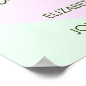 Mute Pastel Geometric Wedding Poster (Ecke)