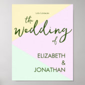 Mute Pastel Geometric Wedding Poster (Vorne)