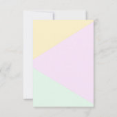 Mute Pastel Geometric Wedding Save The Date (Rückseite)