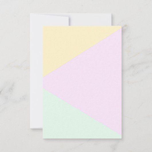Mute Pastel Geometric Wedding Save The Date (Rückseite)