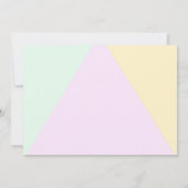 Mute Pastel Geometric Wedding Save The Date (Rückseite)