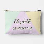 Mute Pastel Geometric Wedding Zubehörtasche (Vorderseite)