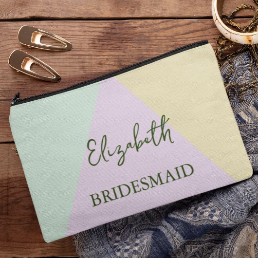 Mute Pastel Geometric Wedding Zubehörtasche