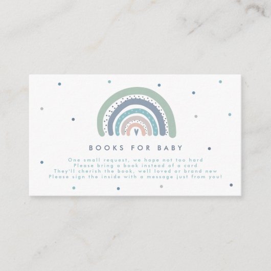 Mute Pastel Rainbow Baby Duschbücher Begleitkarte (Vorderseite)