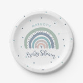 Mute Pastel Rainbow Baby Dusche Pappteller (Vorderseite)