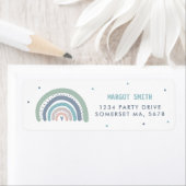 Mute Pastel Rainbow Baby Dusche Rücksendeadresse (Insitu)