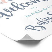 Mute Pastel Rainbow Baby Dusche Willkommen Poster (Ecke)