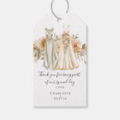 Mute Peach Blume Personalisiert Lesben Hochzeit Geschenkanhänger (Vorderseite)