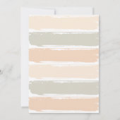 Mute Peach & Gray Watercolor Rainbow Baby Dusche Einladung (Rückseite)