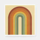 Mute Retro Groovy Layered Rainbow Luncheon Serviette (Vorderseite)