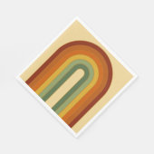 Mute Retro Groovy Layered Rainbow Luncheon Serviette (Ecke)