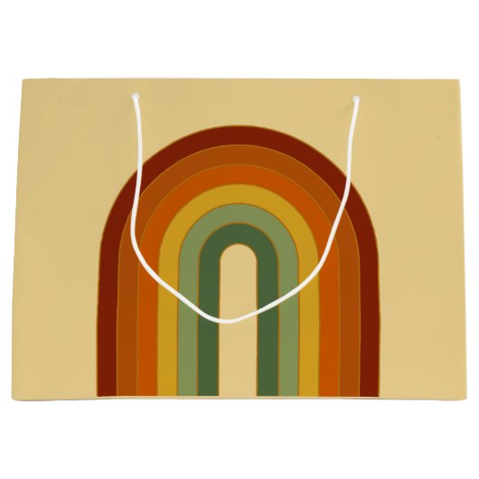 Mute Retro Groovy Layered Regenbogen Ästhetik Große Geschenktüte (Vorderseite)