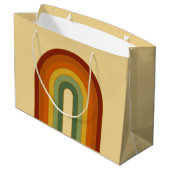 Mute Retro Groovy Layered Regenbogen Ästhetik Große Geschenktüte (Rückseite Schrägansicht)