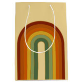 Mute Retro Groovy Layered Regenbogen Ästhetik Mittlere Geschenktüte (Vorderseite)