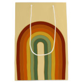 Mute Retro Groovy Layered Regenbogen Ästhetik Mittlere Geschenktüte (Rückseite)