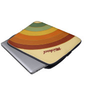 Mute Retro Layered Groovy Rainbow Name Laptopschutzhülle (Vorne Knopf)