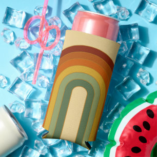 Mute Retro Seventies Groovy Layered Regenbogen Selters Dosenkühler