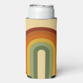 Mute Retro Seventies Groovy Layered Regenbogen Selters Dosenkühler (Seltzer Rückseite)