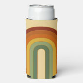 Mute Retro Seventies Groovy Layered Regenbogen Selters Dosenkühler (Seltzer Vorderseite)