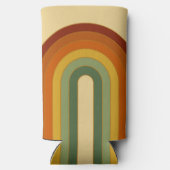 Mute Retro Seventies Groovy Layered Regenbogen Selters Dosenkühler (Rückseite)